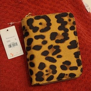 NWT Francesca Leopard Print Wallet
